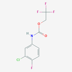 molecular formula C9H6ClF4NO2 B1519274 2,2,2-trifluoroethyl N-(3-chloro-4-fluorophenyl)carbamate CAS No. 1087798-01-3