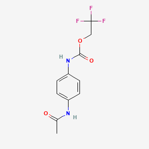 molecular formula C11H11F3N2O3 B1519275 2,2,2-trifluoroethyl N-(4-acetamidophenyl)carbamate CAS No. 1087798-23-9