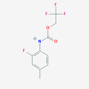 2,2,2-trifluoroethyl N-(2-fluoro-4-methylphenyl)carbamate