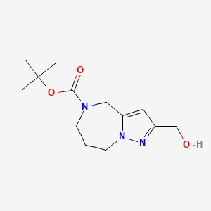 molecular formula C13H21N3O3 B1519280 tert-butyl 2-(hydroxymethyl)-7,8-dihydro-4H-pyrazolo[1,5-a][1,4]diazepine-5(6H)-carboxylate CAS No. 1135282-77-7