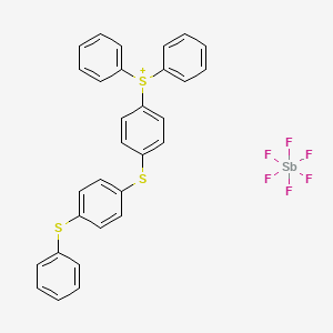 molecular formula C30H23F6S3Sb B15192833 Sulfonium, diphenyl(4-((4-(phenylthio)phenyl)thio)phenyl)-, (OC-6-11)-hexafluoroantimonate(1-) CAS No. 101200-61-7