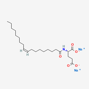 molecular formula C23H39NNa2O5 B15192858 Disodium oleoyl glutamate CAS No. 37869-31-1