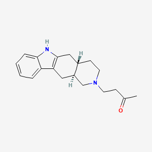 molecular formula C19H24N2O B15192892 trans-4-(1,3,4,4a,5,6,11,11a-Octahydro-2H-pyrido(4,3-b)carbazol-2-yl)-2-butanone CAS No. 112853-75-5