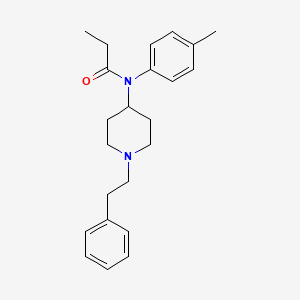 molecular formula C23H30N2O B15192933 Propanamide, N-(4-methylphenyl)-N-(1-(2-phenylethyl)-4-piperidinyl)- CAS No. 1838-67-1