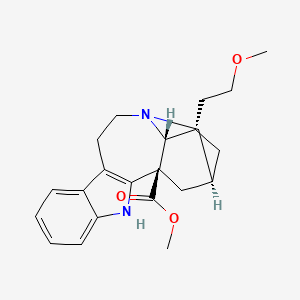 molecular formula C22H28N2O3 B15193018 (+)-18-Methoxycoronaridine CAS No. 308123-59-3