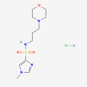 molecular formula C11H21ClN4O3S B15193119 1H-Imidazole-4-sulfonamide, 1-methyl-N-(3-(4-morpholinyl)propyl)-, monohydrochloride CAS No. 137048-32-9