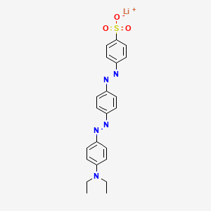 molecular formula C22H22LiN5O3S B15193122 Lithium p-((p-((p-(diethylamino)phenyl)azo)phenyl)azo)benzenesulphonate CAS No. 84732-32-1