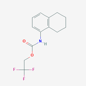 molecular formula C13H14F3NO2 B1519316 2,2,2-trifluoroethyl N-(5,6,7,8-tetrahydronaphthalen-1-yl)carbamate CAS No. 1087798-08-0