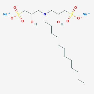 molecular formula C18H37NNa2O8S2 B15193164 Disodium lauriminobishydroxypropylsulfonate CAS No. 4055-91-8
