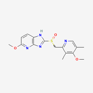 molecular formula C16H18N4O3S B15193217 Tenatoprazole, (R)- CAS No. 705969-00-2