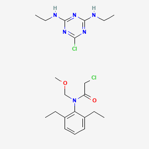 molecular formula C21H32Cl2N6O2 B15193286 Simazine-alachlor mixt. CAS No. 8074-33-7