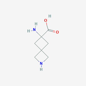 molecular formula C7H12N2O2 B1519338 6-Amino-2-azaspiro[3.3]heptane-6-carboxylic acid CAS No. 1170775-77-5