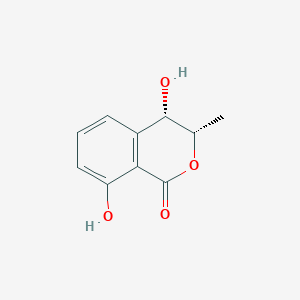 molecular formula C10H10O4 B15193399 4-Hydroxymellein, (3S-cis)- CAS No. 60132-20-9
