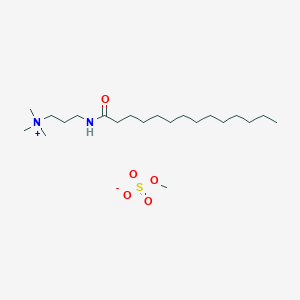 molecular formula C21H46N2O5S B15193418 N,N,N-Trimethyl-3-(tetradecanoylamino)propan-1-aminium methyl sulfate CAS No. 19277-89-5