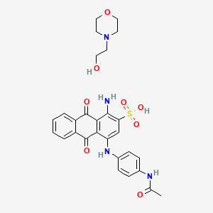 molecular formula C22H17N3O6S.C6H13NO2<br>C28H30N4O8S B15193428 Einecs 277-233-1 CAS No. 73019-12-2