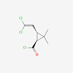 molecular formula C8H9Cl3O B15193433 trans-3-(2,2-Dichlorovinyl)-2,2-dimethylcyclopropylcarbonyl chloride CAS No. 60254-21-9
