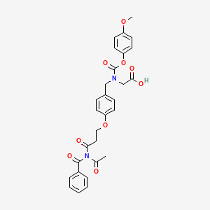 molecular formula C29H28N2O9 B15193486 Muraglitazar metabolite M16 CAS No. 875430-28-7