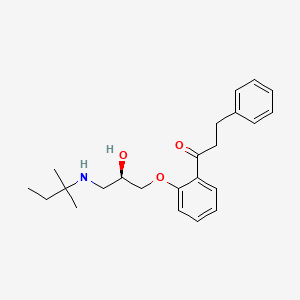 molecular formula C23H31NO3 B15193535 Diprafenone, (R)- CAS No. 107300-60-7