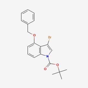 molecular formula C20H20BrNO3 B1519355 1-Boc-4-苄氧基-3-溴吲哚 CAS No. 914349-26-1
