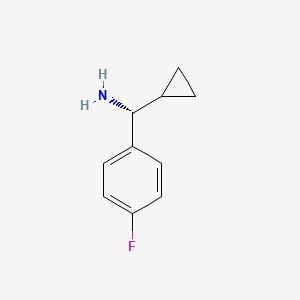 molecular formula C10H12FN B1519356 (R)-cyclopropyl(4-fluorophenyl)methanamine CAS No. 473732-87-5