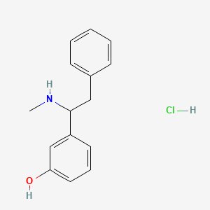molecular formula C15H18ClNO B15193578 m-(alpha-Methylaminophenethyl)phenol hydrochloride CAS No. 6278-56-4