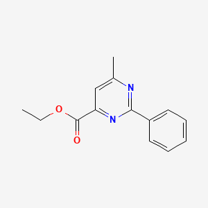 molecular formula C14H14N2O2 B1519359 Ethyl 6-methyl-2-phenylpyrimidine-4-carboxylate CAS No. 1147675-33-9