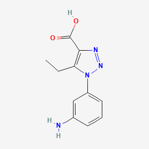molecular formula C11H12N4O2 B1519360 1-(3-aminophenyl)-5-ethyl-1H-1,2,3-triazole-4-carboxylic acid CAS No. 1147675-34-0