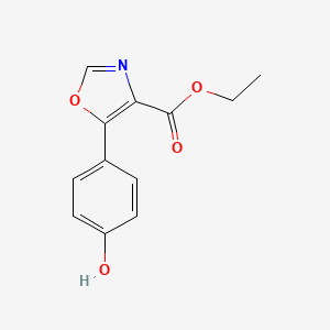 molecular formula C12H11NO4 B1519361 Ethyl 5-(4-hydroxyphenyl)oxazole-4-carboxylate CAS No. 391248-24-1