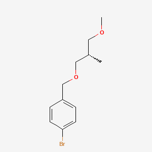 molecular formula C12H17BrO2 B1519362 1-Bromo-4-[[(2S)-3-methoxy-2-methylpropoxy]methyl]benzene CAS No. 1006865-32-2