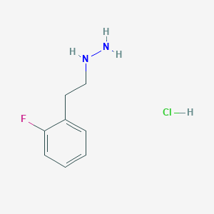 molecular formula C8H12ClFN2 B1519366 [2-(2-Fluorophenyl)ethyl]hydrazine hydrochloride CAS No. 1197238-19-9