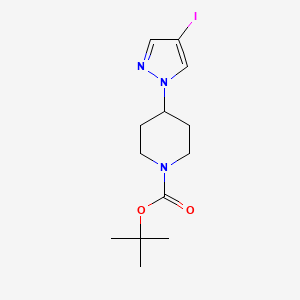 molecular formula C13H20IN3O2 B1519369 tert-butyl 4-(4-iodo-1H-pyrazol-1-yl)piperidine-1-carboxylate CAS No. 877399-73-0