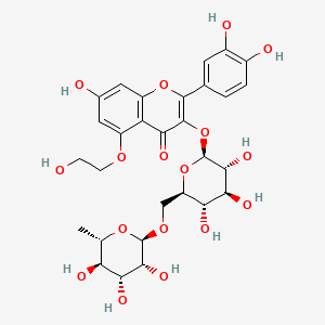 molecular formula C29H34O17 B15193704 5-O-(beta-Hydroxyethyl)rutoside CAS No. 862127-12-6