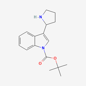 molecular formula C17H22N2O2 B1519373 Tert-butyl 3-(pyrrolidin-2-YL)-1H-indole-1-carboxylate CAS No. 885272-31-1