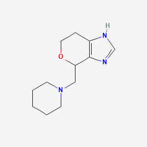 molecular formula C12H19N3O B15193794 Pyrano(3,4-d)imidazole, 1,4,6,7-tetrahydro-4-(1-piperidinylmethyl)- CAS No. 95857-80-0
