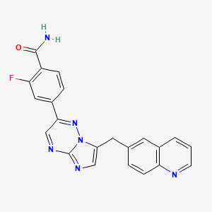 molecular formula C22H15FN6O B15193805 Cnj-294 CAS No. 1029713-99-2
