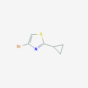 molecular formula C6H6BrNS B1519386 4-BROMO-2-CYCLOPROPYL-1,3-THIAZOLE CAS No. 1086381-69-2
