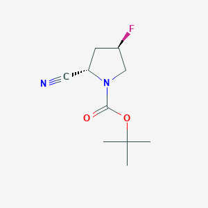 molecular formula C10H15FN2O2 B1519388 tert-butyl (2S,4R)-2-cyano-4-fluoropyrrolidine-1-carboxylate CAS No. 1330286-47-9