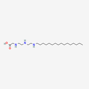 molecular formula C22H47N3O2 B15193896 Hexadecylaminoethylaminoethylglycine CAS No. 122769-94-2