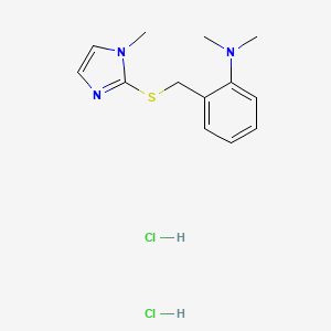 molecular formula C13H19Cl2N3S B15193974 Benzanamine, N,N-dimethyl-2-(((1-methyl-1H-imidazol-2-yl)thio)methyl)-, dihydrochloride CAS No. 123824-02-2