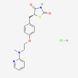 molecular formula C18H20ClN3O3S B15193992 Rosiglitazone hydrochloride, (R)- CAS No. 148622-14-4