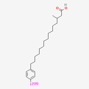 molecular formula C22H35IO2 B15194028 Iodofiltic acid I-125 CAS No. 88337-02-4