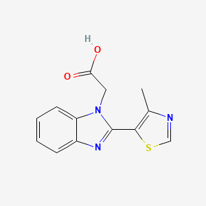 2-[2-(4-methyl-1,3-thiazol-5-yl)-1H-1,3-benzodiazol-1-yl]acetic acid