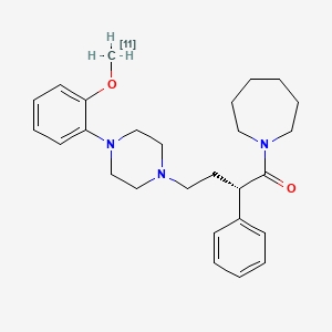molecular formula C27H37N3O2 B15194056 ((11)C)(-)-Rway CAS No. 914804-13-0