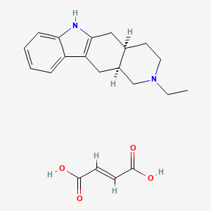 molecular formula C21H26N2O4 B15194070 (4aR,11aS)-2-ethyl-1,3,4,4a,5,6,11,11a-octahydropyrido[4,3-b]carbazole;(E)-but-2-enedioic acid CAS No. 112853-68-6
