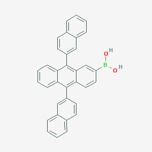 molecular formula C34H23BO2 B151941 (9,10-Di(naphthalen-2-yl)anthracen-2-yl)boronic acid CAS No. 867044-28-8