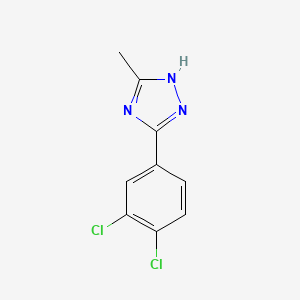 molecular formula C9H7Cl2N3 B1519411 5-(3,4-dichlorophenyl)-3-methyl-1H-1,2,4-triazole CAS No. 1094730-06-9