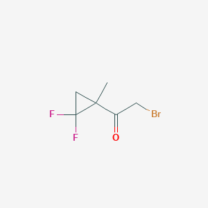 molecular formula C6H7BrF2O B151942 2-Bromo-1-(2,2-difluoro-1-methylcyclopropyl)ethanone CAS No. 128073-31-4