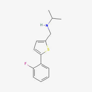 molecular formula C14H16FNS B1519420 {[5-(2-Fluorophenyl)thiophen-2-yl]methyl}(propan-2-yl)amine CAS No. 1095117-78-4