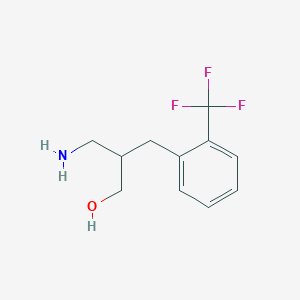 molecular formula C11H14F3NO B1519423 3-Amino-2-{[2-(trifluoromethyl)phenyl]methyl}propan-1-ol CAS No. 1019113-91-7