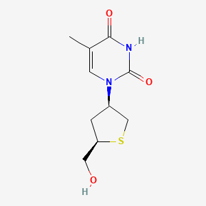 molecular formula C10H14N2O3S B15194315 L-threo-Pentitol, 1,2,3,4-tetradeoxy-2-(3,4-dihydro-5-methyl-2,4-dioxo-1(2H)-pyrimidinyl)-1,4-epithio- CAS No. 142941-59-1